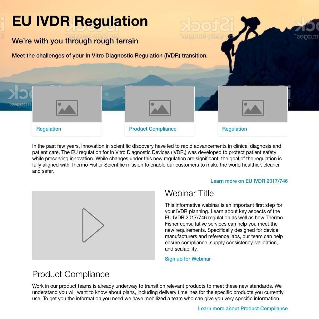 Original IVDR page with mountain graphic.